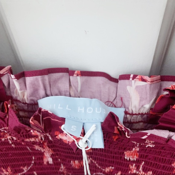 Hill House Paz Top in Burgundy Botanical - Picture 8 of 8